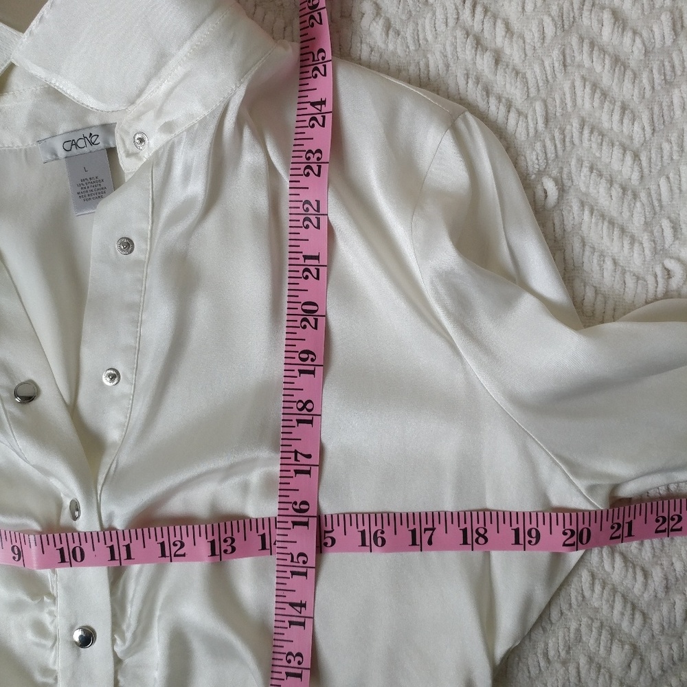 Cache White Button-Down Blouse - Picture 5 of 6